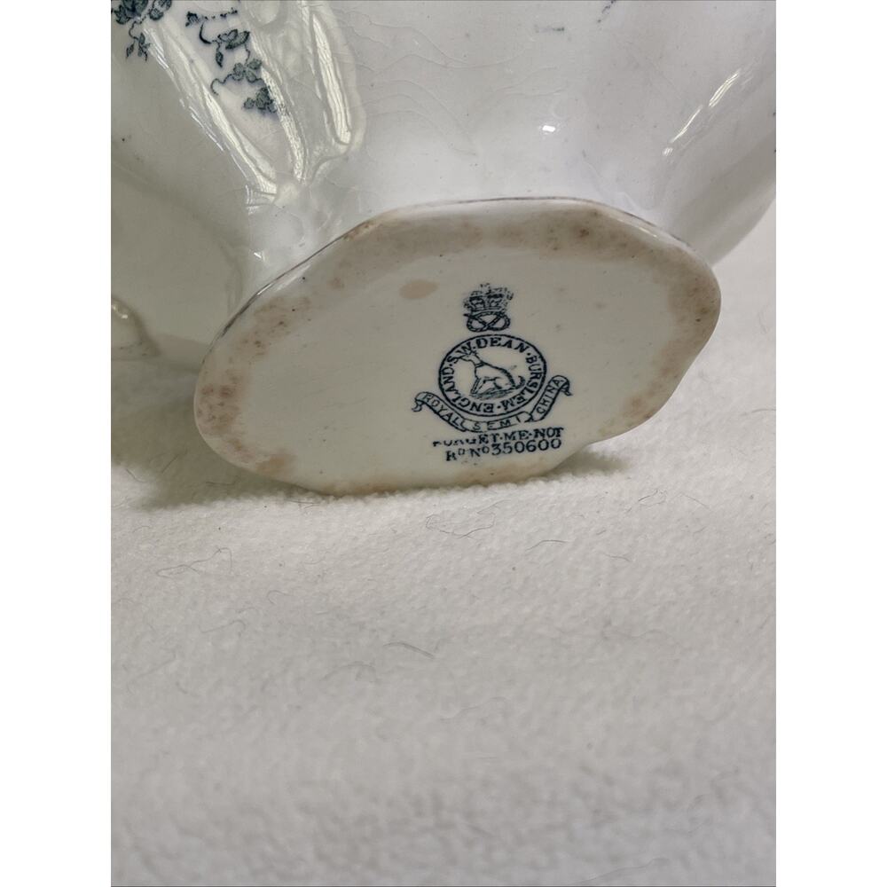 Antique Burslem ENGLAND ROYAL Staffordshire Gravy Boat - Picture 5 of 7